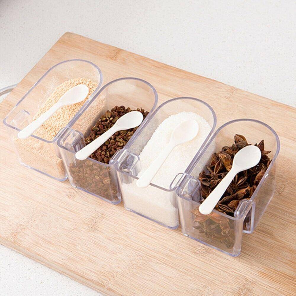 BowLift | Layered Wall Mounted Rotating Seasoning Storage Organizer Boxes