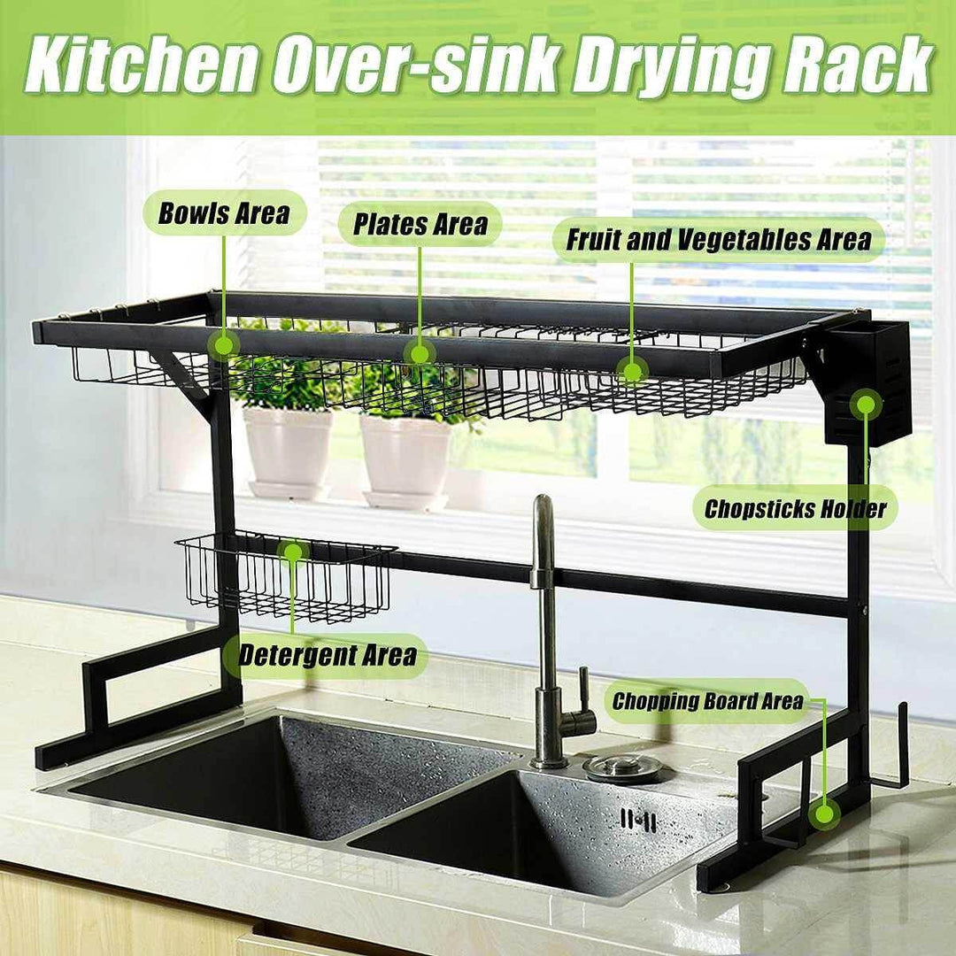 BowLift | Stainless Steel Over-Sink Dish Rack Organizer