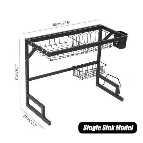 BowLift | Stainless Steel Over-Sink Dish Rack Organizer