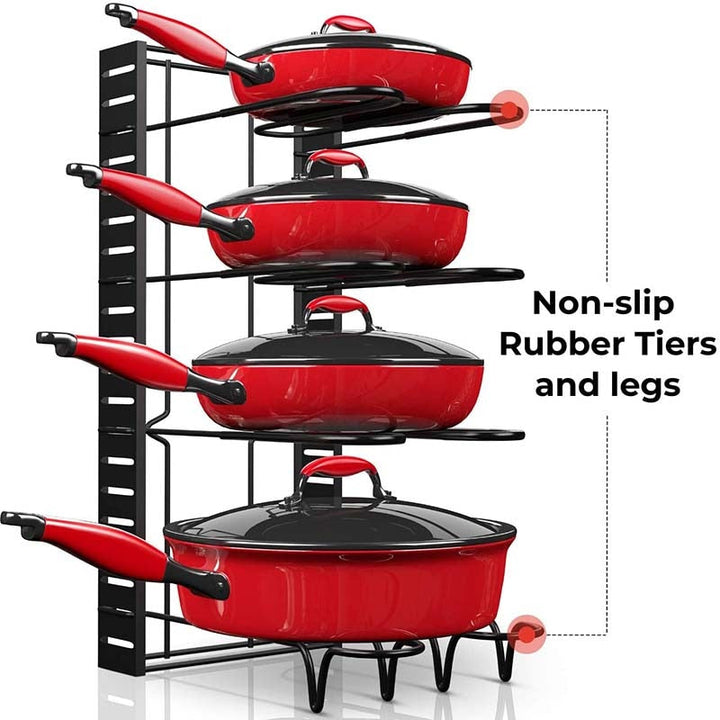 BowLift | Adjustable Multi-Tier Kitchen Pan Organizer