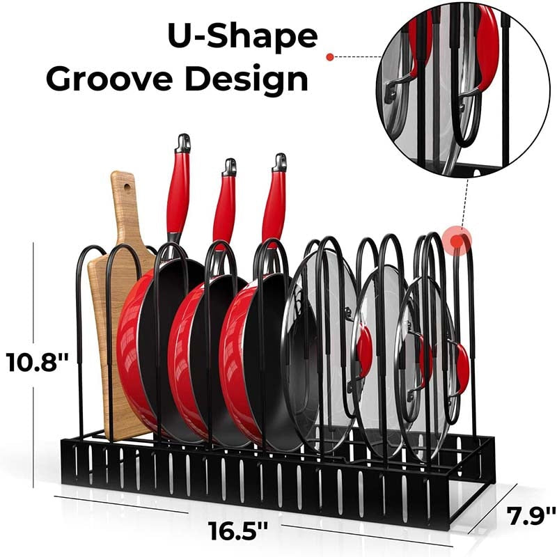 BowLift | Adjustable Multi-Tier Kitchen Pan Organizer