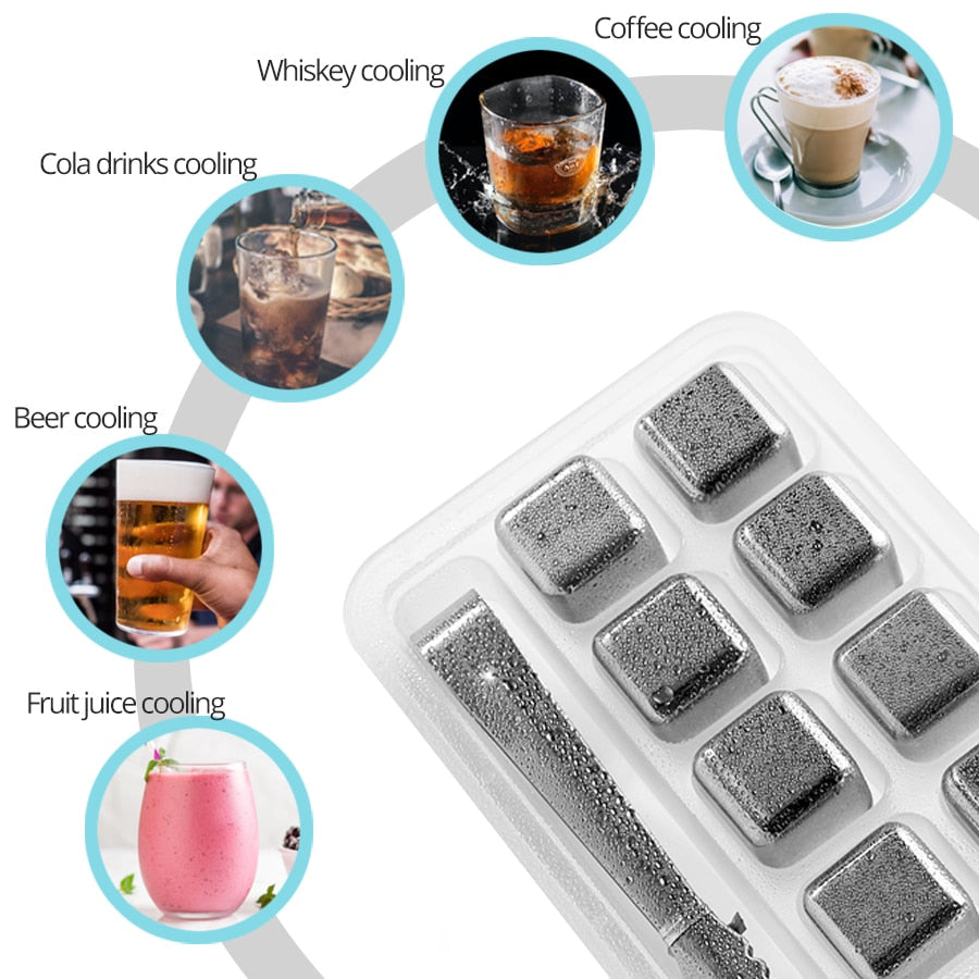 BowLift | Stainless Steel Reusable Ice Cubes