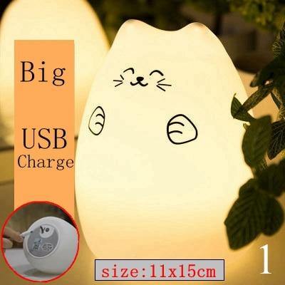 BowLift | Colorful LED Silicone Touch Sensor Cat Night Lamp