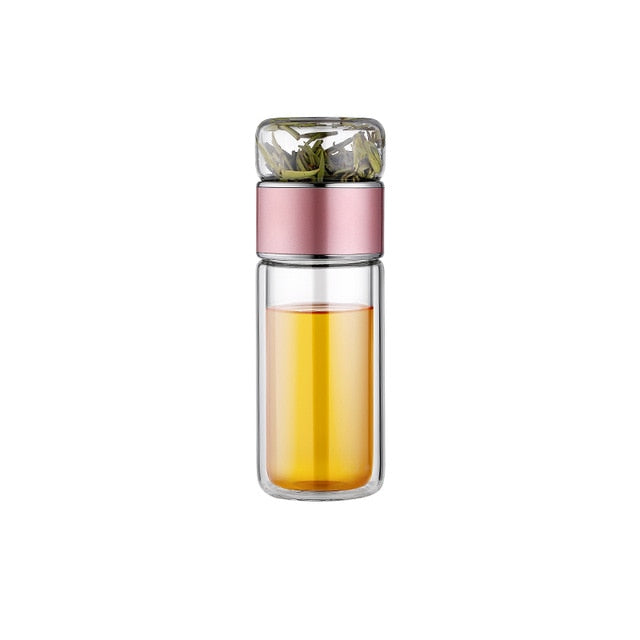 BowLift | 2in1 Large Double Glass Tea Infuser Bottle