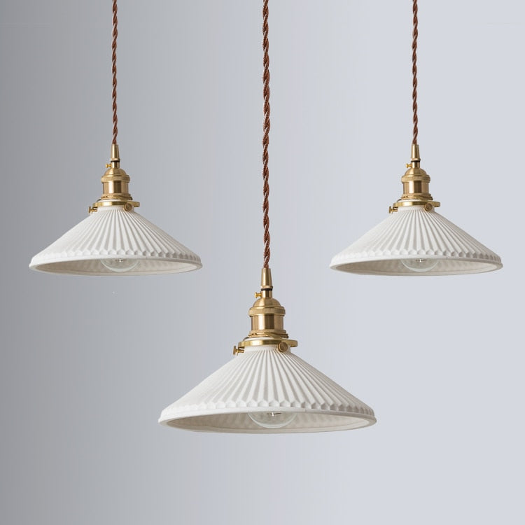 White Ceramic Pendant Lamp | Bowlift
