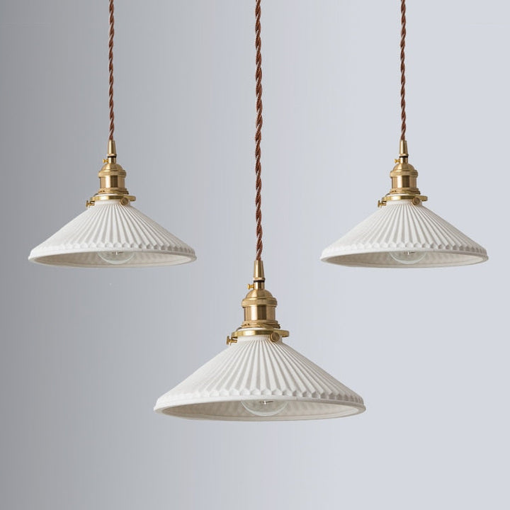 White Ceramic Pendant Lamp | Bowlift