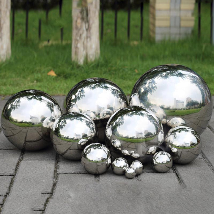 Stainless Steel Mirror Ball Garden Decor | Bowlift