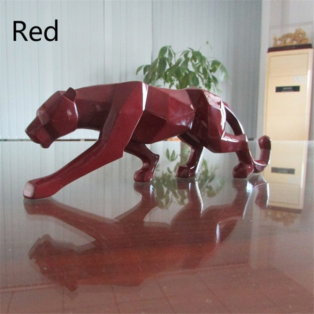 BowLift | Modern Resin Geometric Black Panther Sculpture