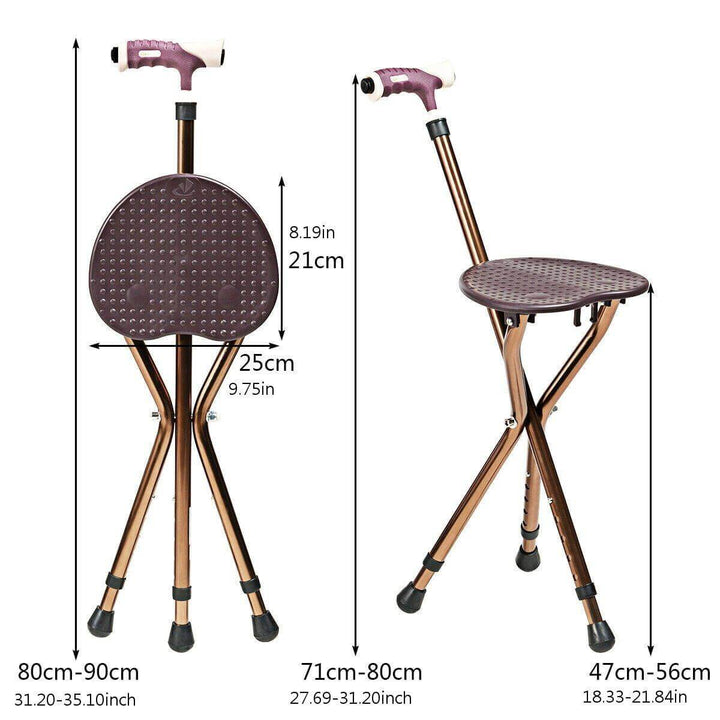 Lightweight Foldable Portable Walking Stool | Bowlift