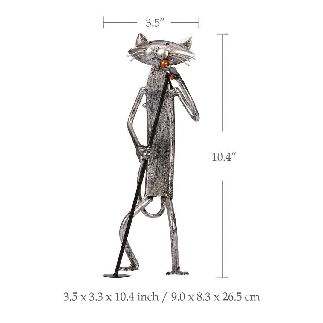 3 Mini Musician Cats Modern Sculpture | Bowlift