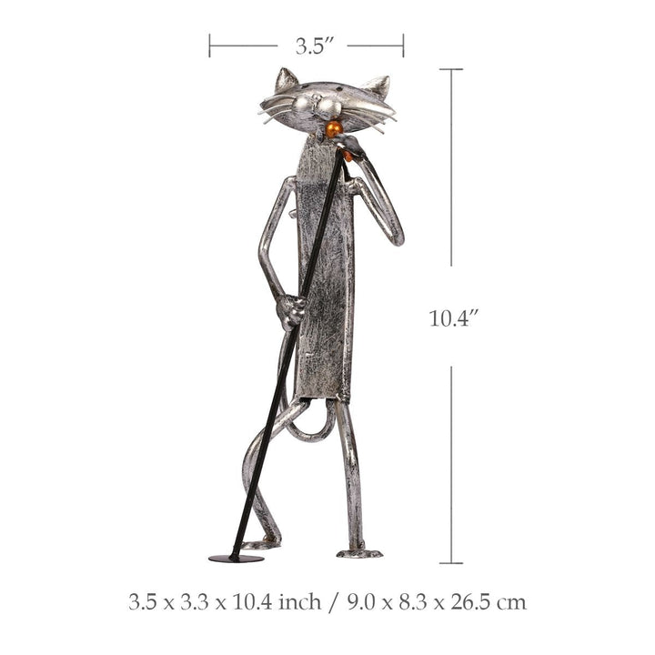 3 Mini Musician Cats Modern Sculpture | Bowlift