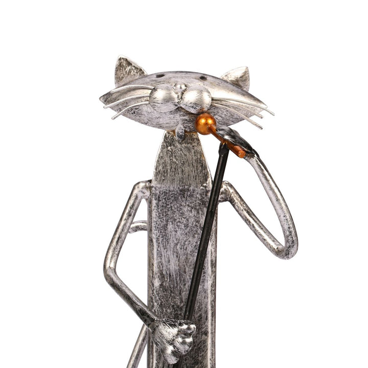3 Mini Musician Cats Modern Sculpture | Bowlift