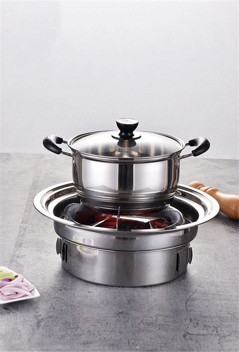 Portable Korean Style Stainless Steel Charcoal Camping Grill | Bowlift