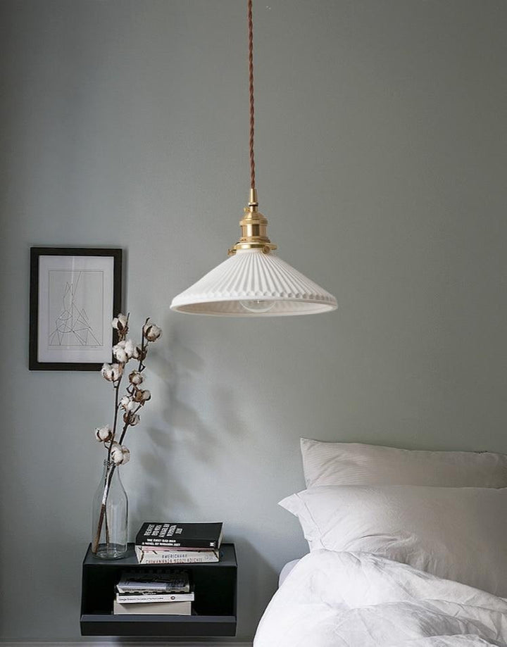 White Ceramic Pendant Lamp | Bowlift