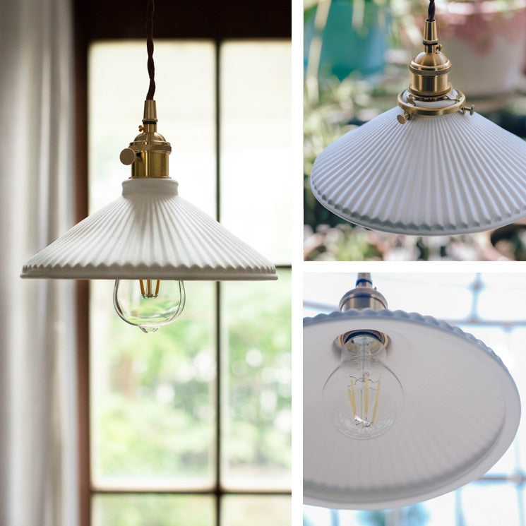 White Ceramic Pendant Lamp | Bowlift