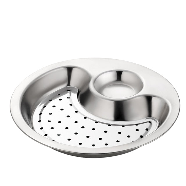 BowLift | Creative Stainless Steel Double Breakfast Tray