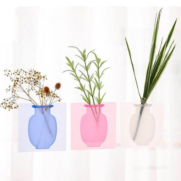 Sticky Silicone Plant Flower Vase | Bowlift
