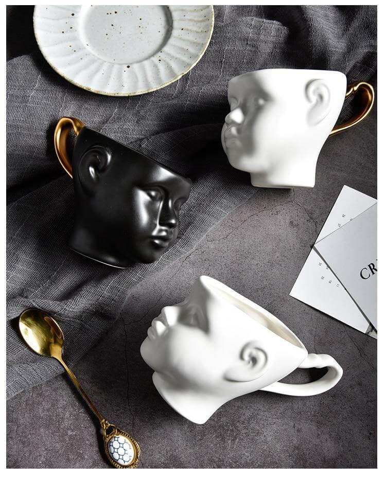 BowLift | Elegant Ceramic Realistic Face Mugs