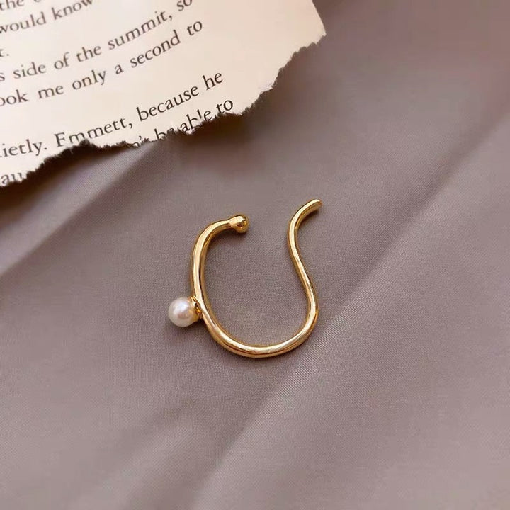 BowLift | Minimalist Simulated Round Small Pearl Ear Cuff Earrings For Women