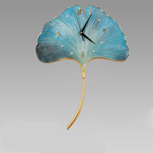 BowLift | Elegant Leaf Wall Silent Clock