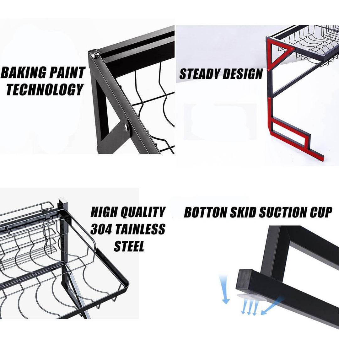 BowLift | Stainless Steel Over-Sink Dish Rack Organizer