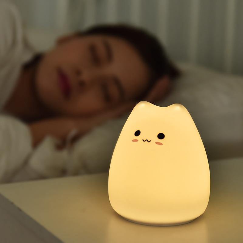 BowLift | Colorful LED Silicone Touch Sensor Cat Night Lamp