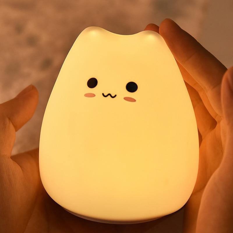 BowLift | Colorful LED Silicone Touch Sensor Cat Night Lamp