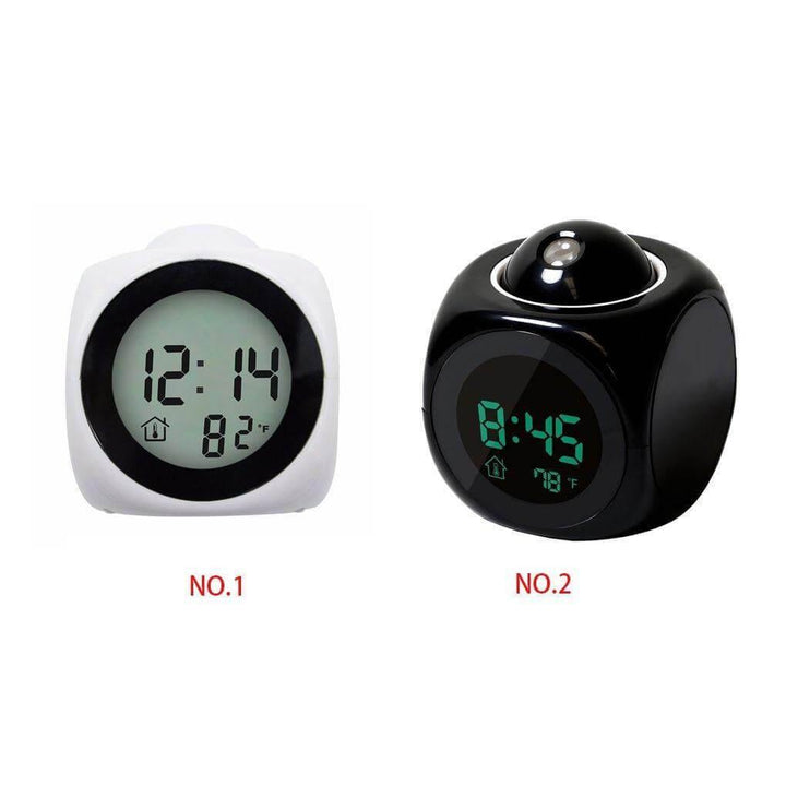 LCD Projection Display Digital Alarm Clock | Bowlift
