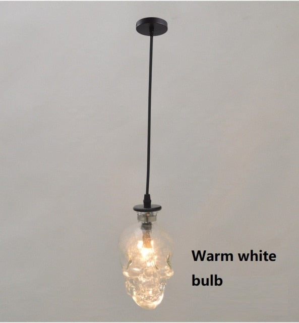 BowLift | Retro Skull Glass Pendant Light