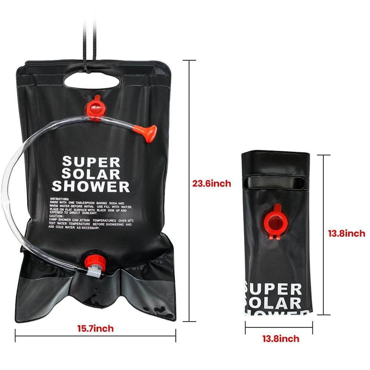 Portable Solar Heated Camping Shower Bag | Bowlift