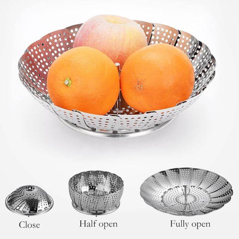 BowLift | Vegetable Folding Stainless Steel Steaming Rack