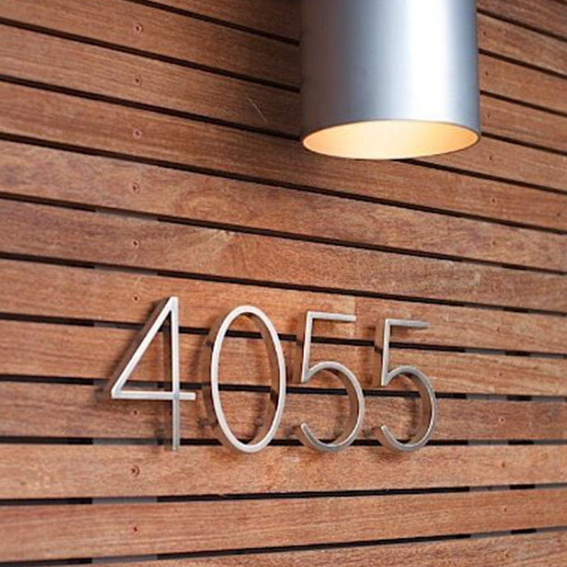 BowLift | Silver modern house numbers