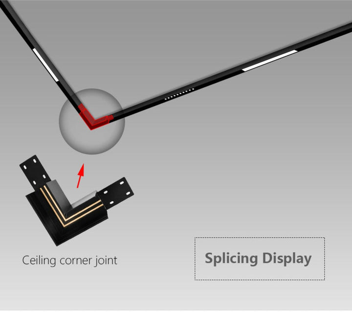 BowLift | Wall-Mounted Black Continuous Magnetic Track System Light