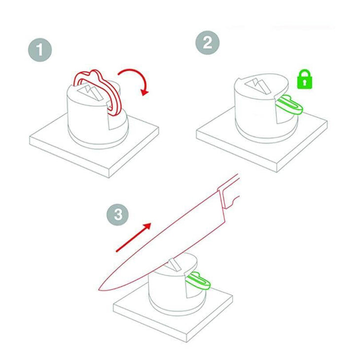 BowLift | Kitchen Knife Sharpener Tool with Suction Pad