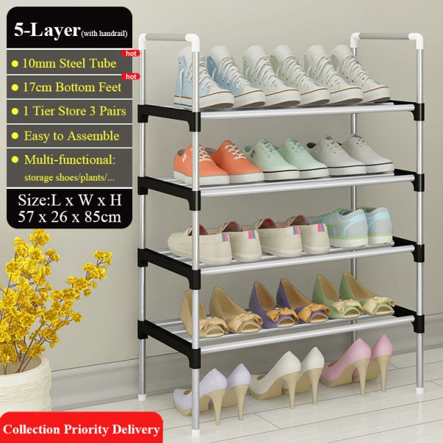 BowLift | Adjustable 30 Pair Shoe Rack Space Saving Storage Organizer