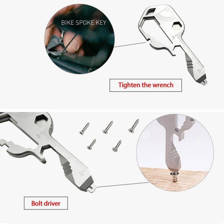 24 in 1 EDC Key Shaped Pocket Tool | Bowlift