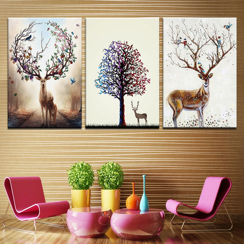 Sika Deer - Canvas Wall Art Painting | Bowlift