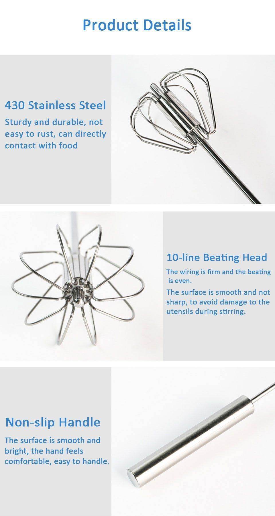 Stainless Steel Easy Stirrer Whisk | Bowlift