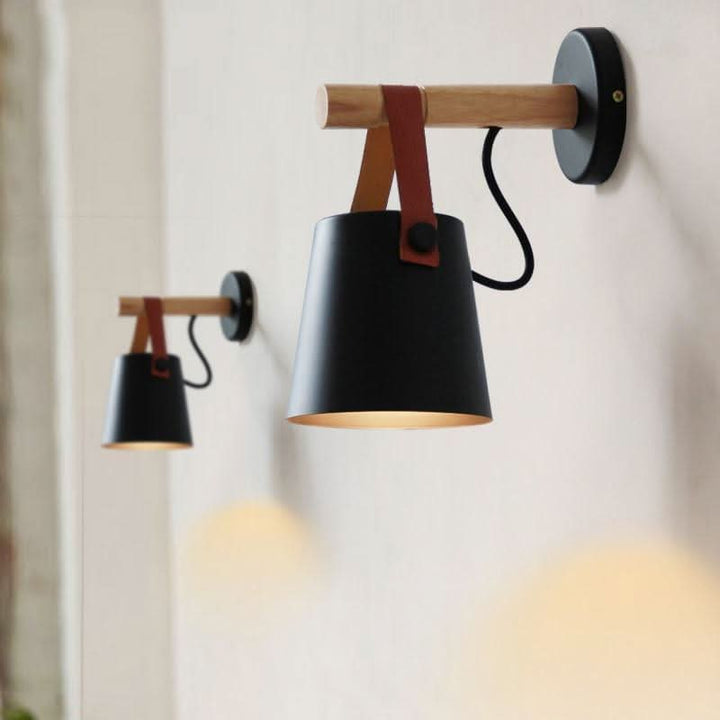 BowLift | Wooden Nordic Wall Lamp – Minimalist Hanging Light Fixture