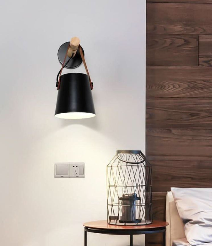BowLift | Wooden Nordic Wall Lamp – Minimalist Hanging Light Fixture