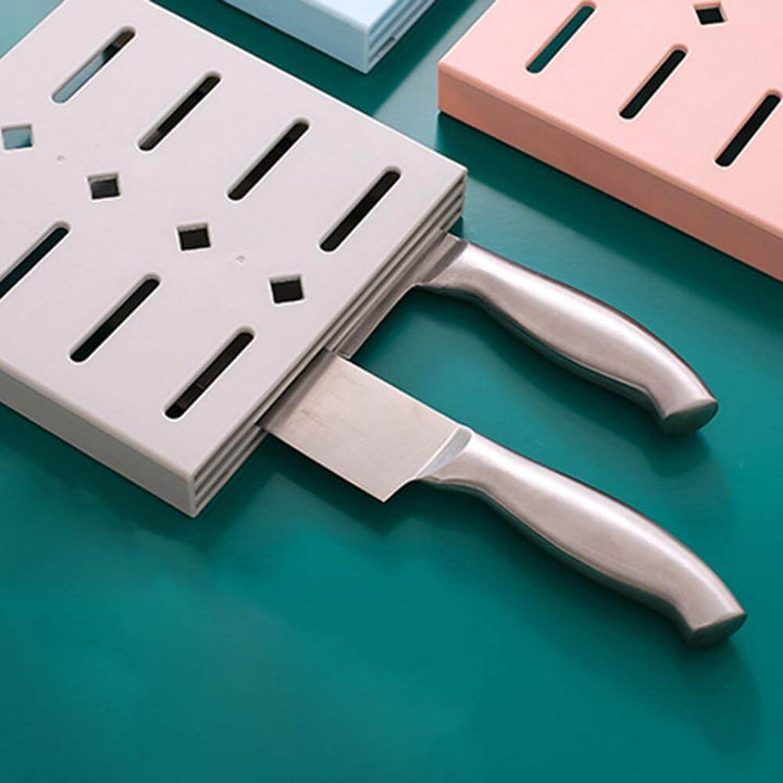 2PCS Square Pastel Mavi Wall-Mounted Knife Organizer | Bowlift