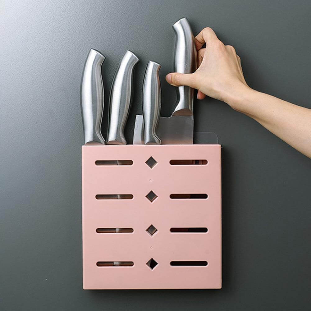 2PCS Square Pastel Mavi Wall-Mounted Knife Organizer | Bowlift