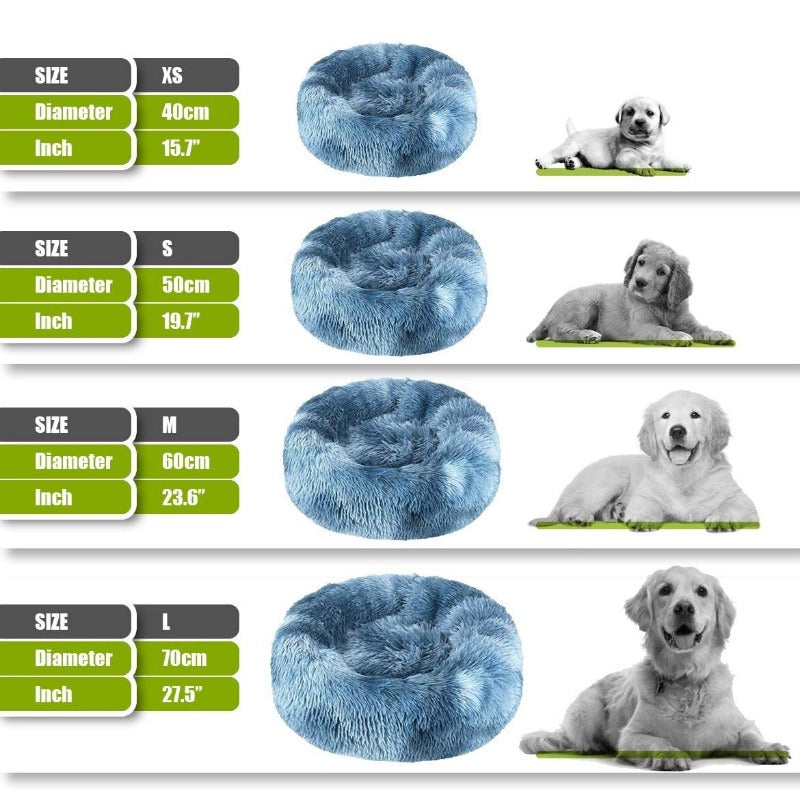 BowLift | Beef Rainbow Extra Plush Calming Donut Dog Beds