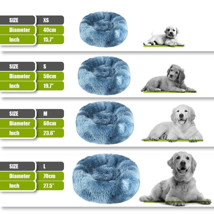 BowLift | Beef Rainbow Extra Plush Calming Donut Dog Beds