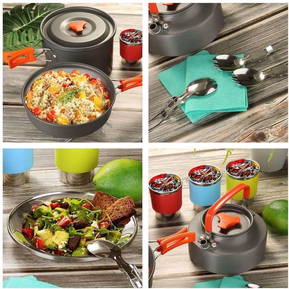 Spider X Camping Stove Set with Cookware | Bowlift
