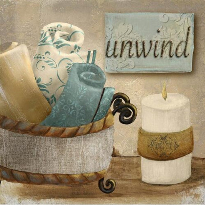 Modern Retro Bathroom - Canvas Wall Art Painting | Bowlift