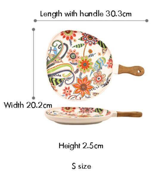 BowLift | Colorful Ceramic Floral Pattern Serving Plate