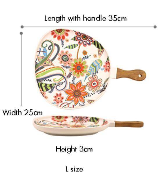 BowLift | Colorful Ceramic Floral Pattern Serving Plate