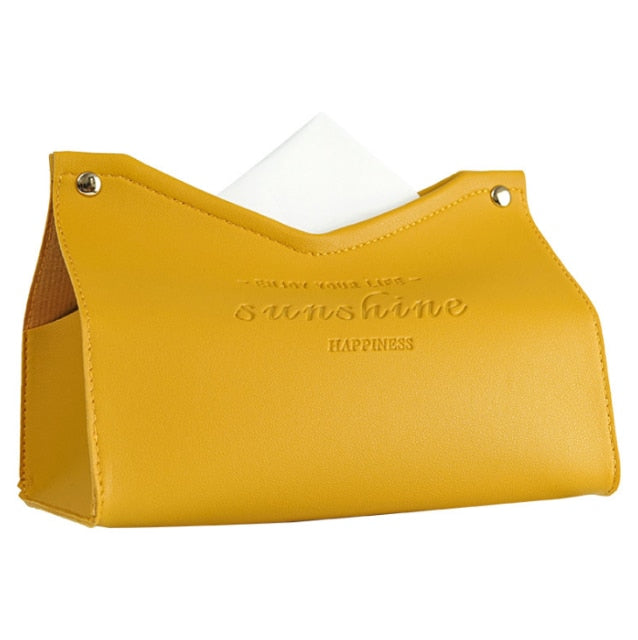 BowLift | Logan Faux Leather Tissue Box