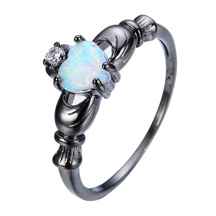 Fire Opal Heart Ring | Bowlift